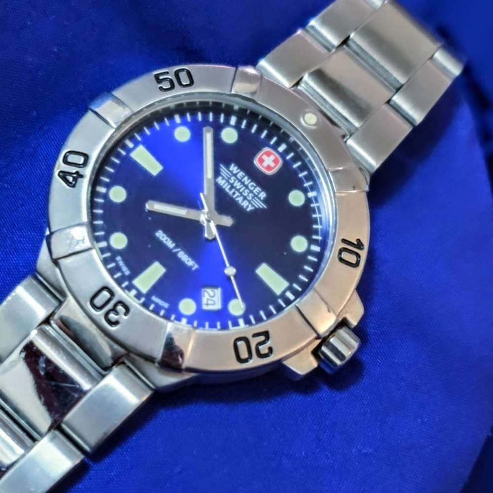 Wenger Swiss Made Midnight Blue Dial Mens Watch
Swiss Made
